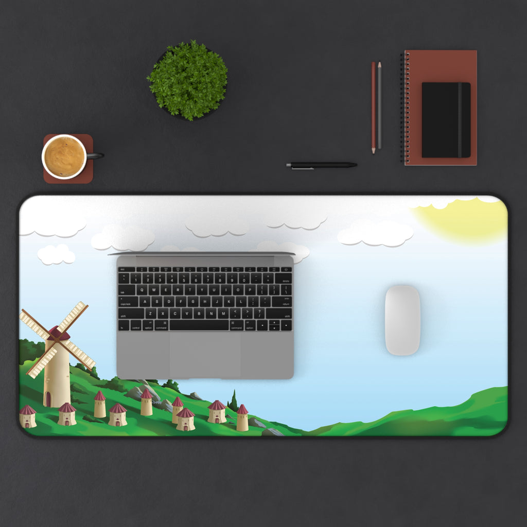 Windmill Village Desk Mat