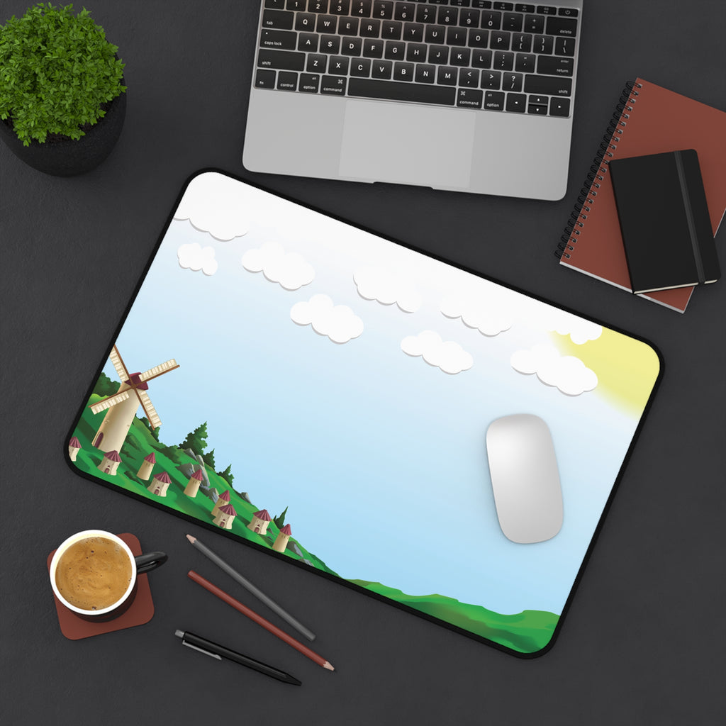 Windmill Village Desk Mat
