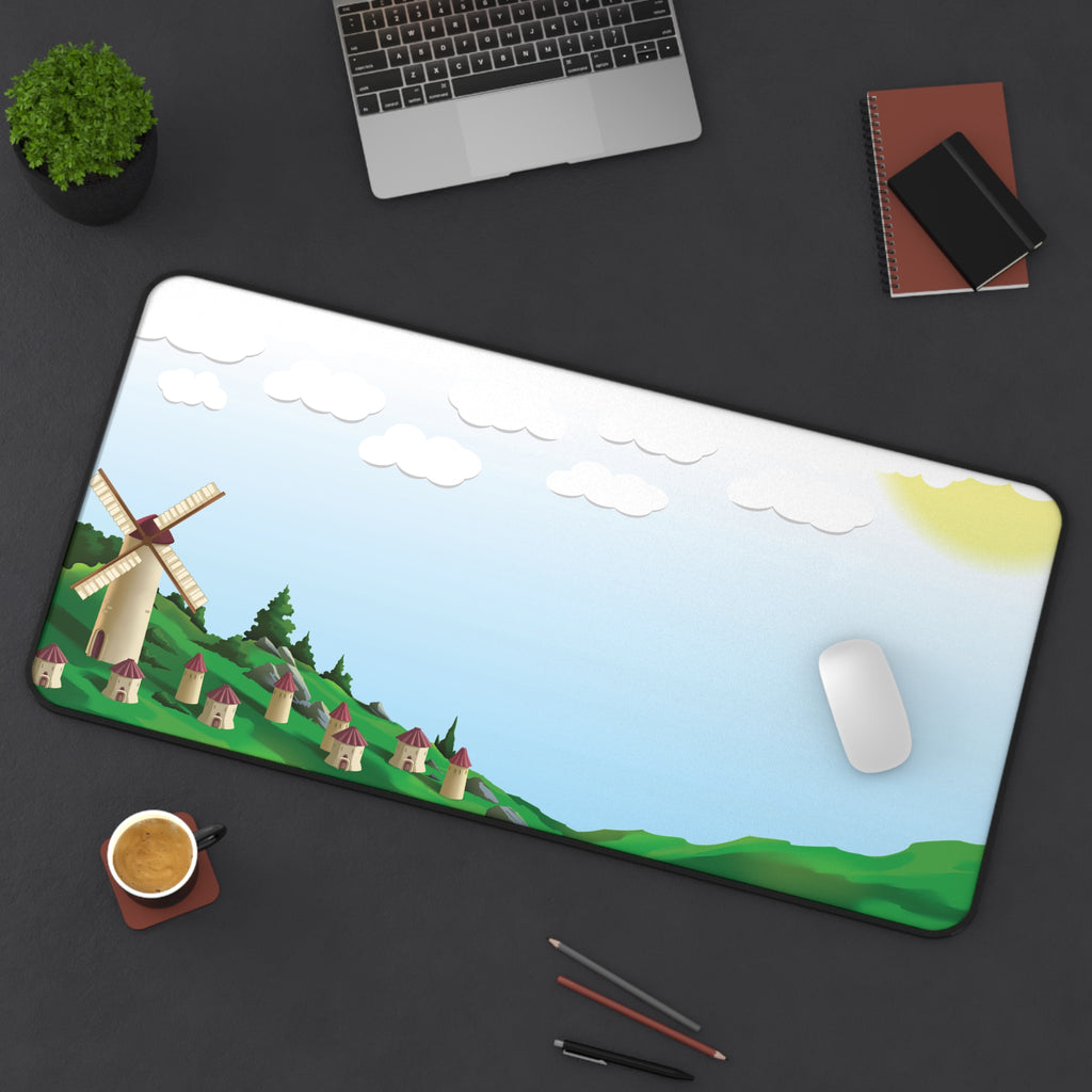 Windmill Village Desk Mat