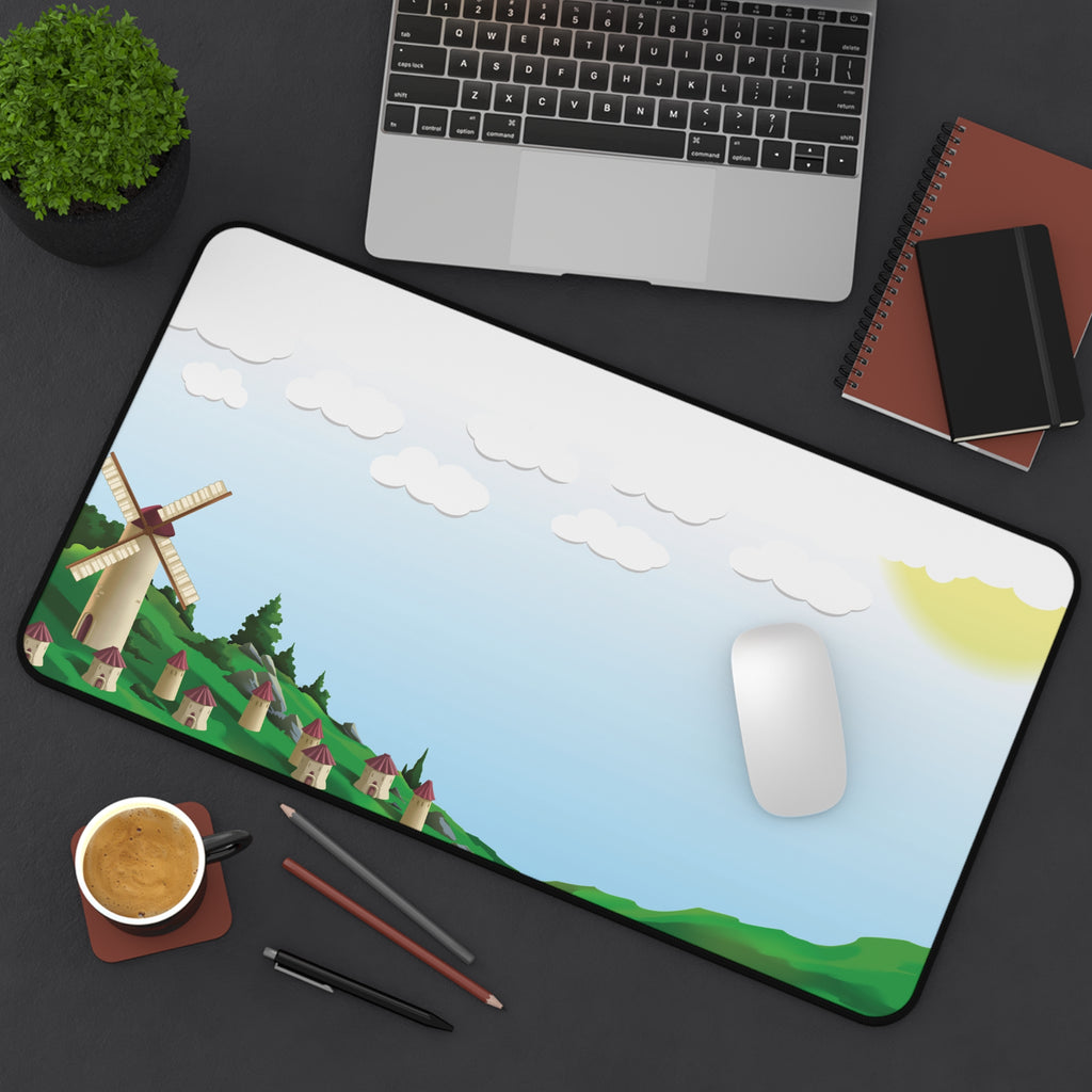 Windmill Village Desk Mat